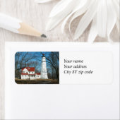 Phare de North Point Milw WI Étiquette de adresse (En situation)