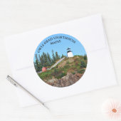 Phare de Owens Head, Stickers ronds du Maine (Enveloppe)