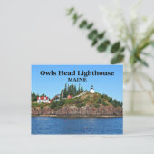 Phare de Owls Head, carte postale Maine (Debout devant)