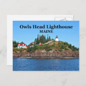 Phare de Owls Head, carte postale Maine (Devant / Derrière)