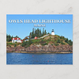 Phare de Owls Head, carte postale Maine