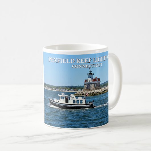 Phare de Penfield Reef, Connecticut Mug (Devant droit)