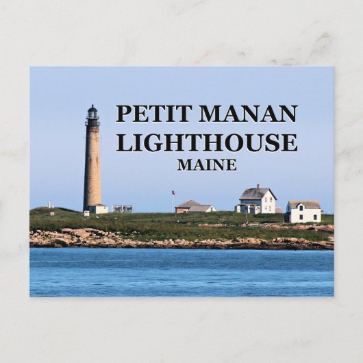 Phare de Petit Manan, carte postale du Maine (Devant)