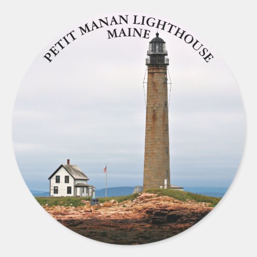 Phare de Petit Manan, Stickers ronds du Maine (Devant)