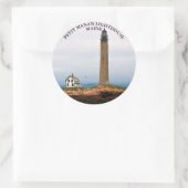 Phare de Petit Manan, Stickers ronds du Maine (Sac)