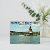 Phare de Plum Beach, carte postale de Rhode Island (Debout devant)