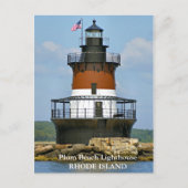 Phare de Plum Beach, carte postale de Rhode Island (Devant)