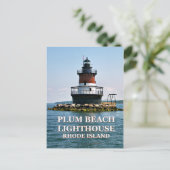 Phare de Plum Beach, carte postale de Rhode Island (Debout devant)