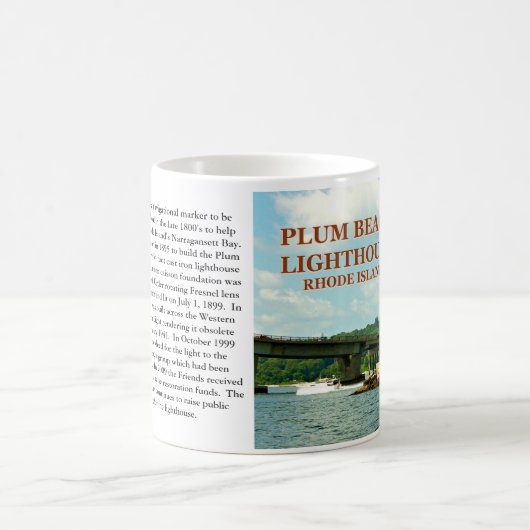 Phare de Plum Beach, Rhode Island Mug (Centre)