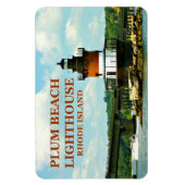Phare de Plum Beach, Rhode Island Photo Magnet (Vertical)