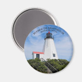 Phare de Plymouth, Magnet rond du Massachusetts (Recto/Verso)