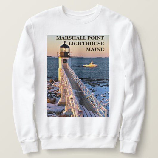 Phare de point de Marshall, sweatshirt du Maine (Design devant)