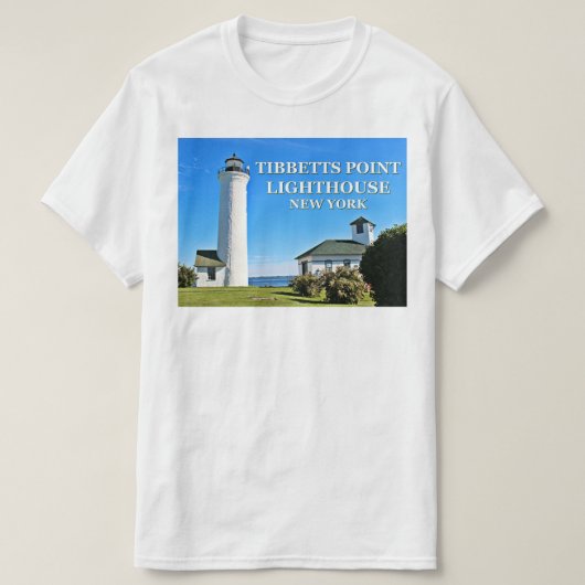 Phare de point de Tibbetts, T-shirt de New York (Design devant)