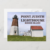 Phare de Point Judith, carte postale de Rhode Isla (Devant / Derrière)