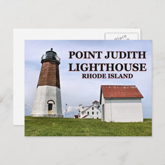 Phare de Point Judith, carte postale de Rhode Isla (Devant / Derrière)