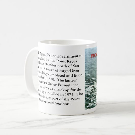Phare de Point Reyes, Californie Mug (Devant gauche)