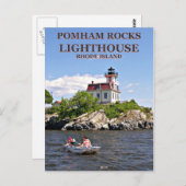 Phare de Pomham Rocks, Rhode Island Carte postale (Devant / Derrière)