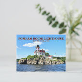 Phare de Pomham Rocks, Rhode Island Carte postale (Debout devant)