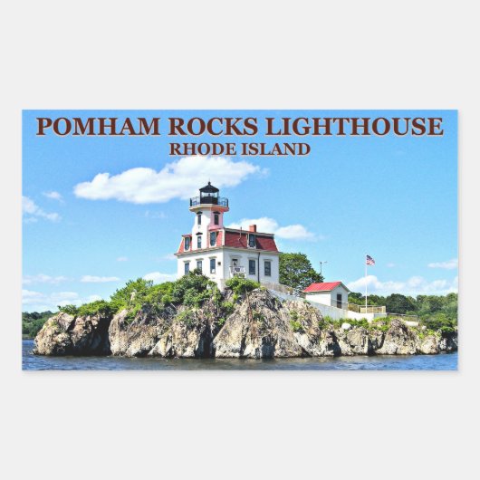 Phare de Pomham Rocks, Stickers de Rhode Island (Devant)