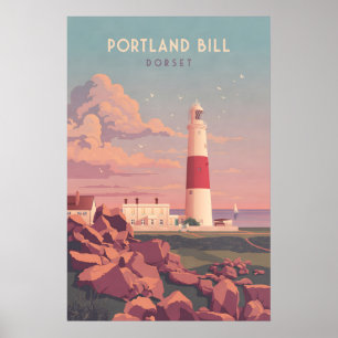 Phare de Portland Bill Dorset Affiche de voyage