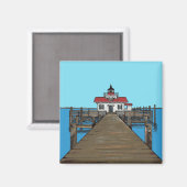 Phare de Roanoke Marshes - Magnet (Recto/Verso)