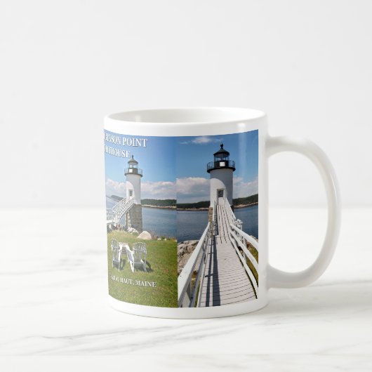 Phare de Robinson Point, Isle Au Haut, Maine Mug (Droite)