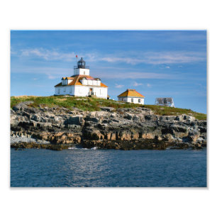 Phare de roche d'oeufs, copie de photo du Maine de