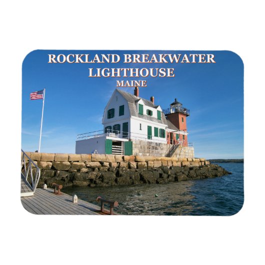 Phare de Rockland Breakwater, Maine Magnet photo (Horizontal)
