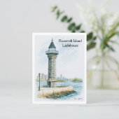 Phare de Roosevelt Island NYC Carte postale (Debout devant)