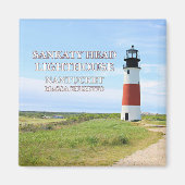 Phare de Sankaty Head, Nantucket MA Magnet (Devant)