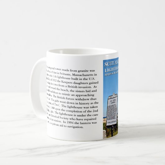 Phare de Scituate, Mug du Massachusetts (Devant gauche)