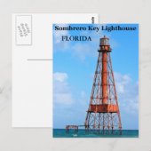 Phare de Sombrero Key, Floride Carte postale (Devant / Derrière)