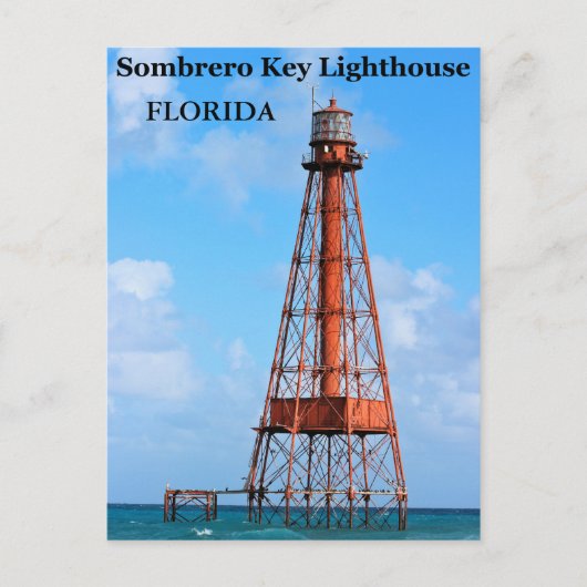 Phare de Sombrero Key, Floride Carte postale (Devant)