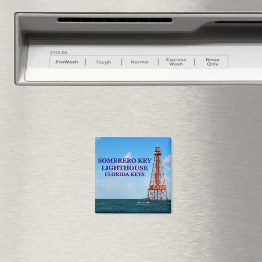 Phare de Sombrero Key, Floride Keys Magnet (In Situ (Lave-vaisselle))