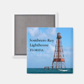 Phare de Sombrero Key, Floride Magnet (Recto/Verso)