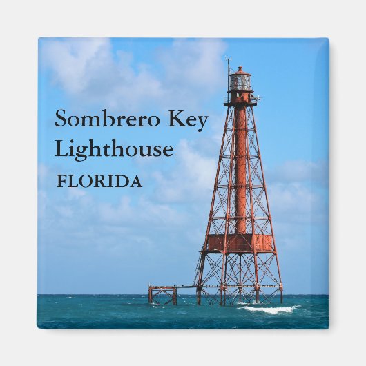 Phare de Sombrero Key, Floride Magnet (Devant)