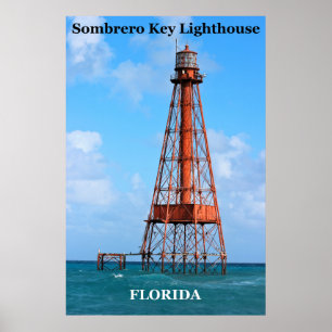 Phare de Sombrero Key, Poster Floride