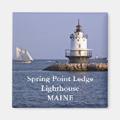 Phare de Spring Point Ledge, Maine Magnet (Devant)