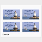 Phare de Spring Point Ledge, Stickers Maine (Feuille)