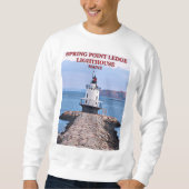 Phare de Spring Point Ledge, Sweatshirt du Maine (Devant)