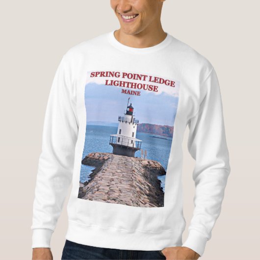 Phare de Spring Point Ledge, Sweatshirt du Maine (Devant)