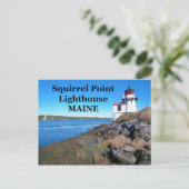 Phare de Squirrel Point, carte postale Maine (Debout devant)