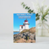 Phare de Squirrel Point, carte postale Maine (Debout devant)