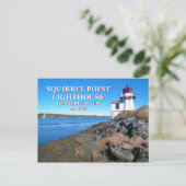 Phare de Squirrel Point, carte postale Maine (Debout devant)