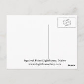 Phare de Squirrel Point, carte postale Maine (Dos)