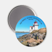 Phare de Squirrel Point, Magnet rond du Maine (Recto/Verso)