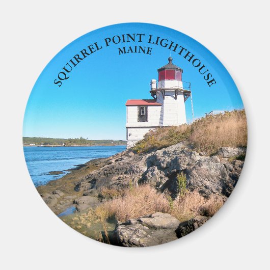 Phare de Squirrel Point, Magnet rond du Maine (Devant)