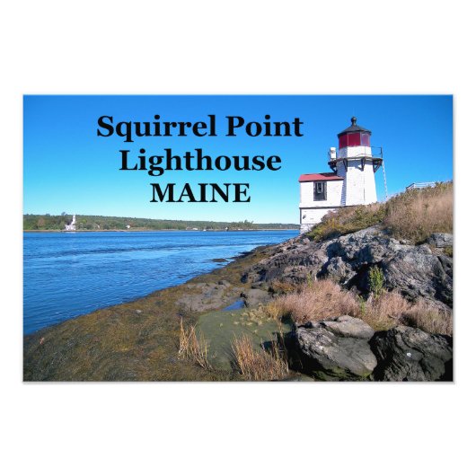 Phare de Squirrel Point, Maine Imprimer Photo (Devant)