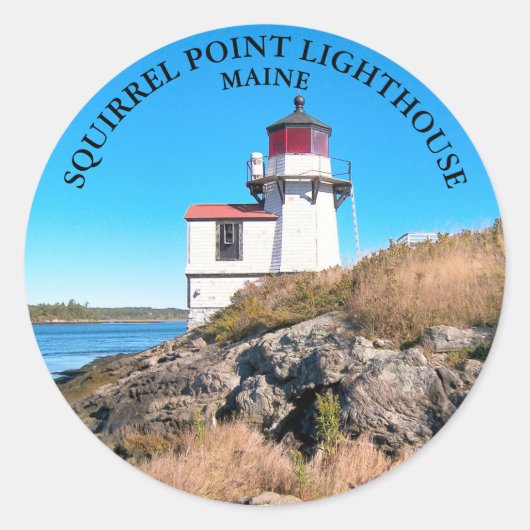 Phare de Squirrel Point, Stickers ronds du Maine (Devant)