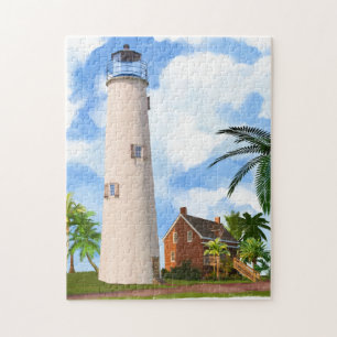 Phare de St George Island - Florida Art Puzzle